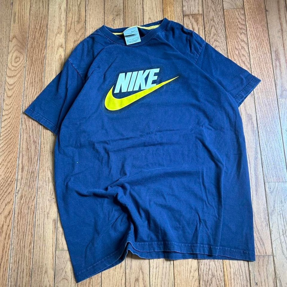Y2K Nike Blue‎ and Yellow Skater Style Shirt